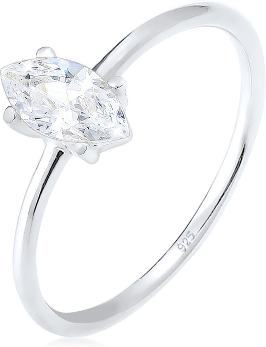 Elli Ringen Marquise zirconia minimalistisch 925 zilver