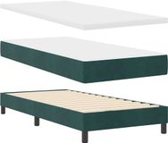 vidaXL Boxspring Bed met Hoofdeinde Donkergroen 90 x 190 cm Fluweel