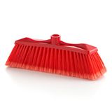 MAYA Colors Bezem, zacht en effectief, voor gebruik binnenshuis, PET-vezels en polypropyleen pluggen (rood)