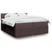 Maison Exclusive - Lit boxspring avec matelas, brun foncé, 200x200 cm, textile