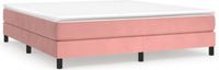 vidaXL Boxspringbedframe, roze, 180x200 cm, fluweel