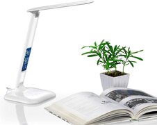 K:A Bureaulamp Weerstation | Bedlamp | Leeslamp | Nachtlamp | Ledlamp | LED | Met Klok | Wekker en tempratuurmeter | Dimbaar