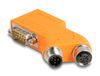 DeLOCK 60667 adaptateur pour câbles 2x D-Sub 2x M12 orange