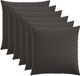 vidaXL Kussensloop 6 stuks Donkergrijs 80 x 80 cm Katoensatijn