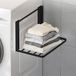 Étagère à linge magnétique extensible, pour machine à laver et sèche-linge, noire
