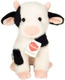Teddy Hermann Hermann Teddy Knuffeldier Koe - zachte pluche stof - premium knuffels - zwart/wit - 25 cm - Boerderijdieren