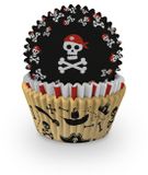 ANNIVERSARY HOUSE - 75 piraten papieren cupcakevormpjes 5 x 3 cm voor verjaardag