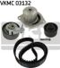 SKF Pompe à eau + kit de courroie de distribution VKMC 03132