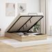 Prolenta Maison Exclusive Lit plateforme Ottoman, finition chêne Sonoma, dimensions 135 x 190 cm, structure en bois composite