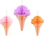 PartyDeco - Honeycomb ijsjes 3 stuks