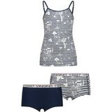 Vingino Fille G-so26-5 Ensemble débardeur à rayures Sous-vêtements Ensemble Bleu Foncé Taille : XXS