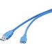 Renkforce RF-4264542 USB-kabel USB 3.2 Gen 1 (3.1 Gen 1) 1 m USB A naar Micro-USB B 5 Gbit/s Blauw