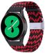 By Qubix - Braided nylon bandje - Rood / zwart - geschikt voor Huawei Watch 5 - 46mm