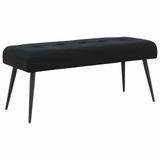 vidaXL Bank met knopen tufting Zwart 110 x 40 x 46 cm fluweel