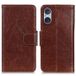 Sony Étui Portefeuille Sony Xperia 5 V - Série Elegant - Marron