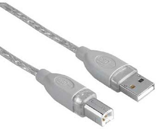Hama USB Connection Cable A-Plug - B-Plug, grey, 3.0m