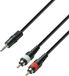 Adam Hall K3 YWCC 0100 1m 3.5mm 2 x RCA Zwart audio kabel