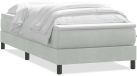 vidaXL Boxspring met matras fluweel lichtgrijs 80x210 cm