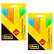 Idena 90259 - Markeerstift, 2 doosjes van 4, in de kleuren neongeel, neonoranje, neonblauw en neongroen, spievormige punt met lijndikte 1-5 mm