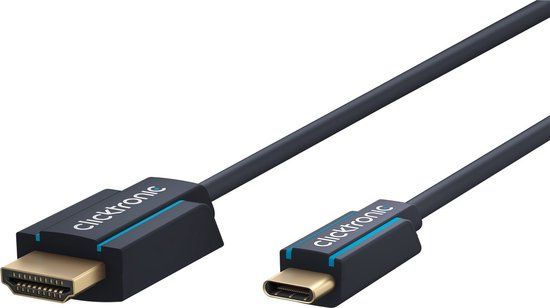 Clicktronic USB-C naar HDMI kabel - 2 meter - Zwart