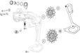 Sram Apex Xplr Mech Derailleurwieltjes Set Voor Fietsen Transparant Multicolor Polyester