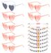 Ensemble de 7 lunettes de soleil et bracelets en forme de cœur, idéal pour les mariages