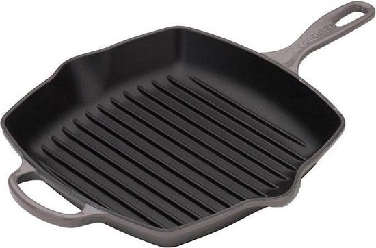 Le Creuset Grillpan Signature Flint 26 x 26 cm - Grijs - Vierkant - Gietijzer