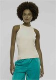 Urban Classics Racer Back Rib Mouwloze Top - Beige - XL - Dames