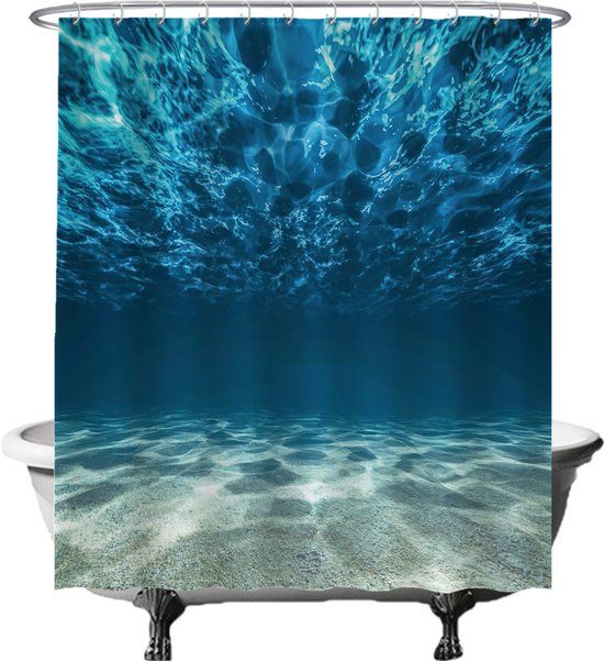 Ulticool Douchegordijn - Oceaan - 180x200cm - Blauw