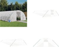 vidaXL Tuinkas met stalen frame 72 m² 18x4x2 m wit