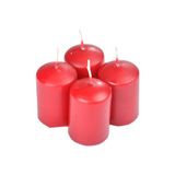 Bougie cylindrique parfumée, 4 x 6 cm, fruit rouge