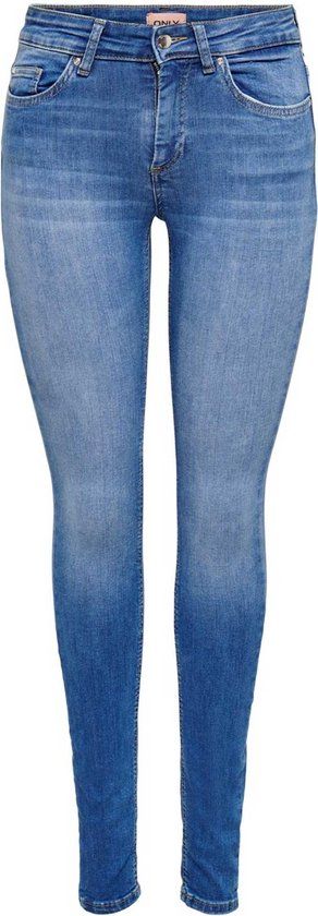 ONLY ONLBLUSH MID SKINNY REA12187 Dames Jeans - Medium Blue Denim - Maat XL/30