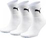 Puma Short Crew 3p Unisexe Chaussettes de sport Blanc 35-38