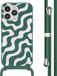 iMoshion iPhone 14 Pro Max Hoesje met Koord - Petrol Green Groovy