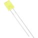 TRU COMPONENTS 1577441 Bedrade LED Geel Rechthoekig 2 x 5 mm 75 mcd 120 ° 20 mA
