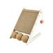Love Story Schuine krabpaal met jute ballen en speelgoed, houtstructuur, 30 x 28 x 34 cm