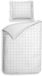 Heckettlane Housse de couette Diamante - Blanc - 140x200-220 cm