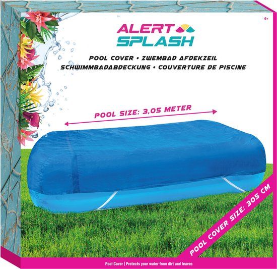 Alert Zwembad Afdekzeil - 305 x 183 cm - Blauw
