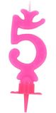 Verjaardagskaars Roze Nr. 5