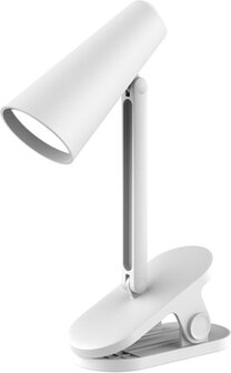 LED Bureaulamp met Klem - Dimbaar - USB Oplaadbaar - Wit