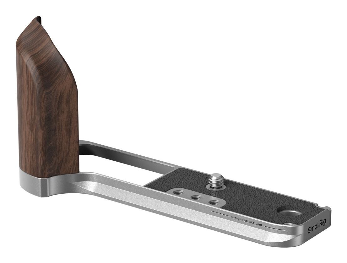 SmallRig 5265 L-Shape Mount Plate for Fujifilm GFX100RF (Silver, Wood)