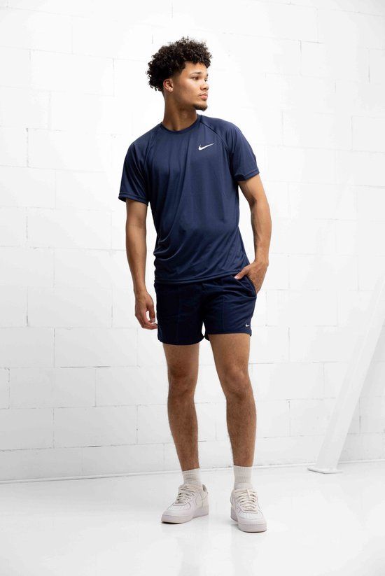 Nike Swim Essential Men's Short Sleeve Hydroguard Swim Shirt - Midnight Navy - XL