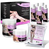LUMINER Inci Natural Origin Slimmy Box Set met 5 herbruikbare anti-cellulitis-drainage-panty's met zout uit de Dode Zee, Cartene Pants en anti-cellulitis-crème voor benen en billen