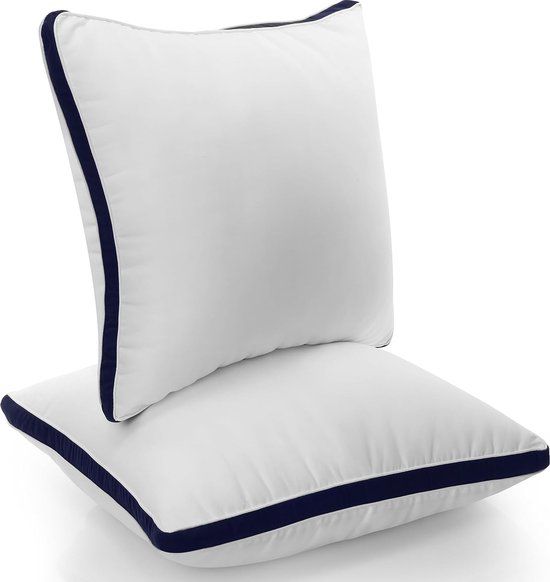 Utopia Bedding Kussens Set van 2, 50 x 50 cm, Marineblauw