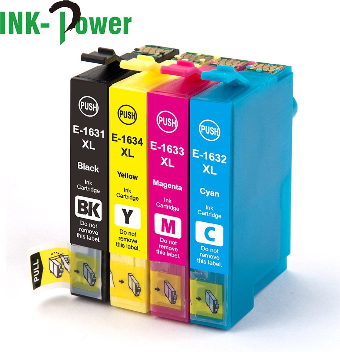 Ink Power Inktcartridges voor Epson 16 / 16XL | Multipack van 4 cartridges voor Epson Workforce 2010W, 2510WF, 2520NF, 2530WF, 2540WF, 2630WF, 2650WF, 2660WF, 2750DWF, 2760DWF