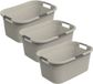 Rotho Country - 3-delige set wasmand 40 l - kunststof- BPA-vrij - Beige