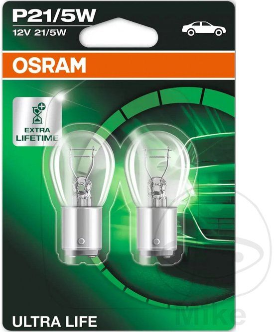 Osram Ultra Life 12V 21/5W BAY15D 2er Blister