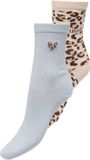 ONLY dames 2P sokken olivia leo blauw & beige