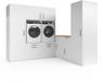Wasophoogte® Wasmachine Kast Zurich - Wasmachine verhoger - Wasmachine ombouw - 700(D)*2630(B)*2110(H) mm - Wit