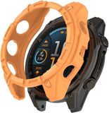 Strap-it Rugged TPU Beschermhoes (Oranje) – Stevige schokbestendige case – duurzame bescherming – geschikt voor Garmin Quatix 8 (47mm)
